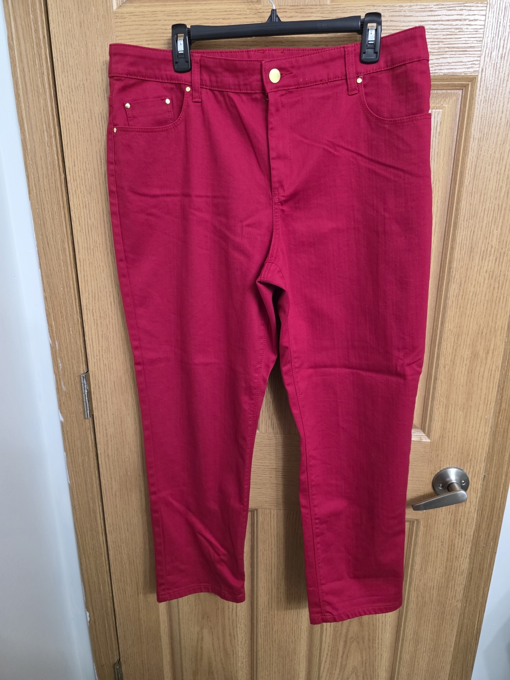 Chico's Platinum Vibrant Red Straight Women's Jeans